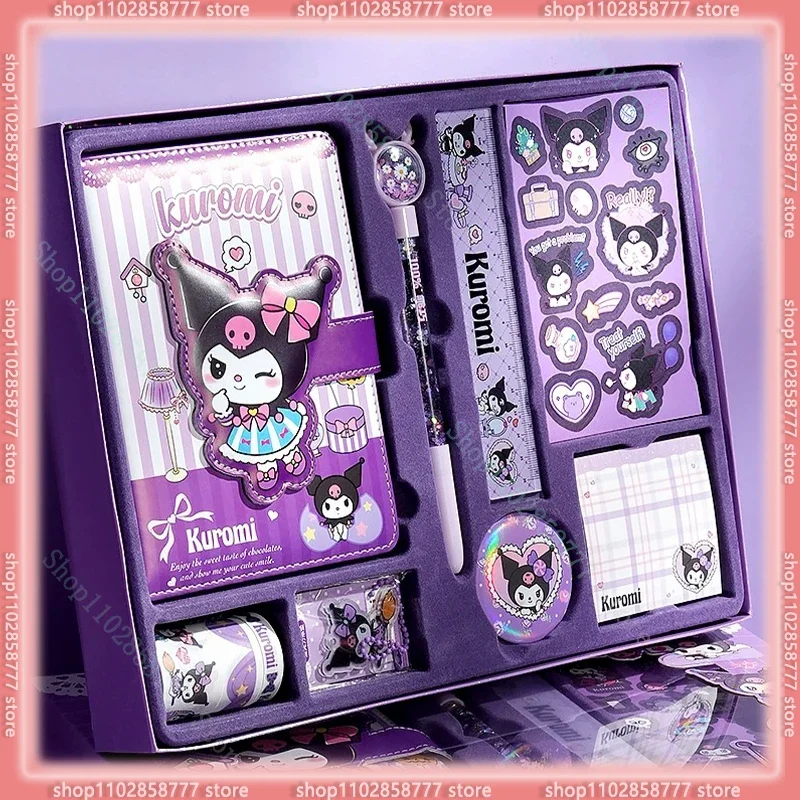 

Kuromi My Melody Handbook Stationery Set Gift Box Sanrio Notebook High-value Gift Pack Full Set Notebook Student Set Gift