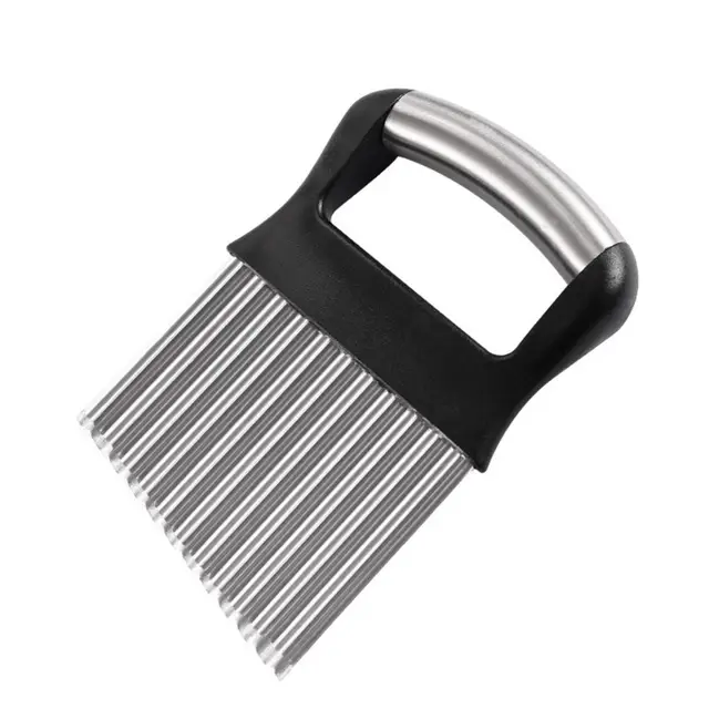 Tartós Burgonyavágó Nem Csúszás Könnyű Munkaerő-Megtakarítás Hullámos Szeletelő Ráncvágó Ráncos - Image 2