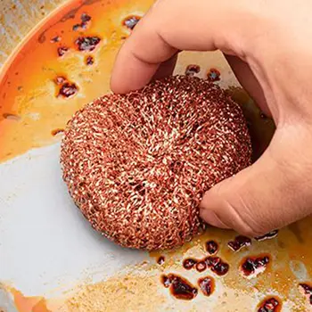 2pcs Dishwashing Brush copper wire Dish Cleaning Brush kitchen pot grills stoves brush cleaning Supplies kitchen Scrubber