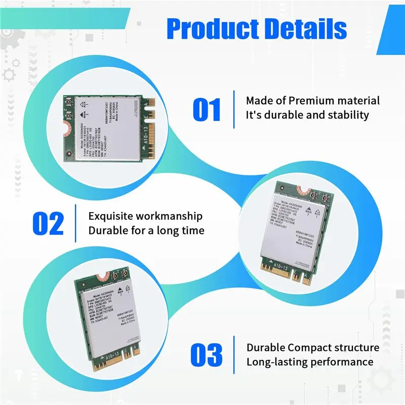 X49A-네트워크 카드 와이파이 카드 AX200 AX200NGW M.2 NGFF 블루투스 5.0 와이파이 6 2.4G/5G 802.11Ac/Ax
