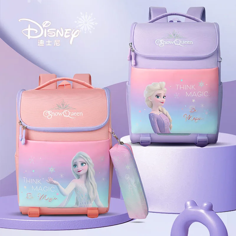 disney-anime-frozen-children's-magic-color-gradient-ridge-protection-weight-loss-3-6-grade-elementary-school-students-school-bag