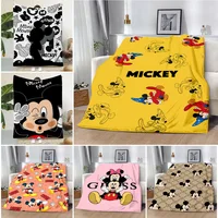 Cartoon Disney Mickey Mouse Printed Blanket Picnic Blankets Warm Blanket Soft and Comfortable Blanket Home Travel Birthday Gift 1
