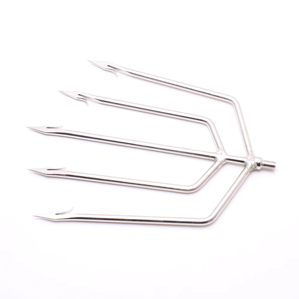 Gancho de anclaje de pescado de acero inoxidable con cabeza de arpón con púa, tenedor puntiagudo, dos dientes, tres dientes, pesca de arpón de cinco dientes, 1 pieza - Imagen 2