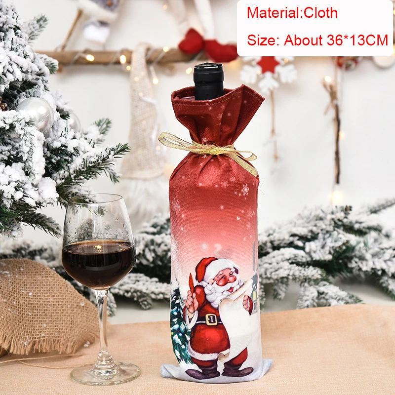 COPERCHIO PER BOTTIGLIA DI VINO DI NATALE 4 pezzi 23 cm
