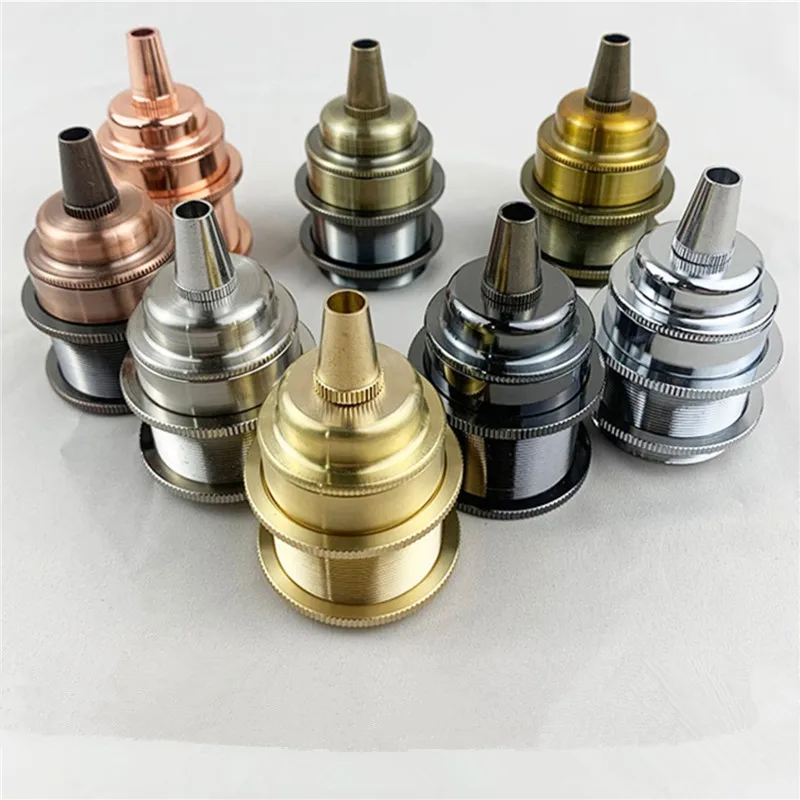 E27 Large Screw e26 Brass Lamp Holder Pure Copper or aluminium Ceramic Retro Chandelier DIY Lighting Accessories Light Sockets lamp holder lamp bulb holder lamp base lamp socket adapter diy lighting accessories