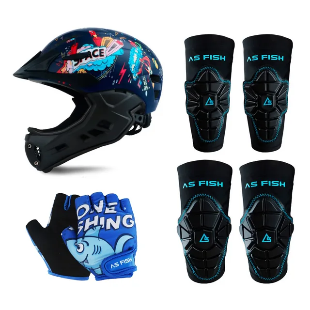 Kids Outdoor Scooter Cycling Soft Protective Gear Balance Car Roller Skating Skateboard Protector Elbow Knee Pads Helmet Set 1