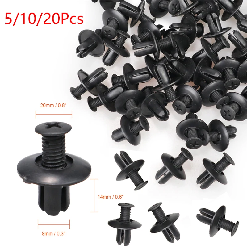 50 Stück Kunststoff Auto Befestigungs clip schwarz Universal Stoßstange  Kotflügel Befestigungs clips Auto Nieten Befestigungs clips 6mm Loch  durchmesser Auto Nieten - AliExpress