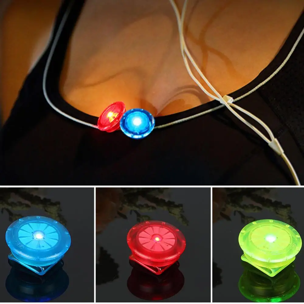 Mini round shoe clip, LED lights for night running, bike, sports, bright warning lights