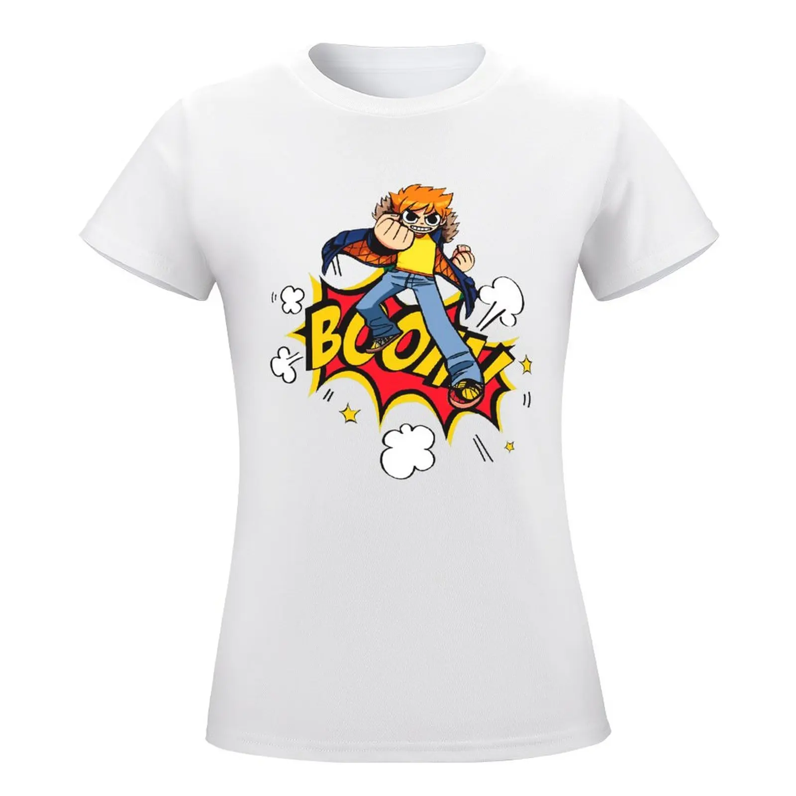 Harajuku Scott Pilgrim Boom (Scott Pilgrim Vs Th T-Shirt Sport Tshirt Classic Humor Graphic Fitness