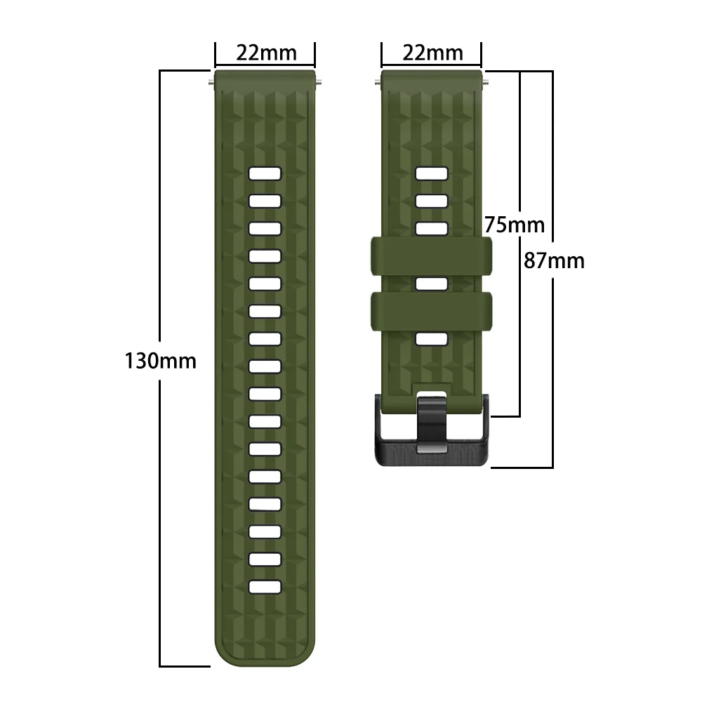 Sport Silicone Wristband - 22mm Watch Strap