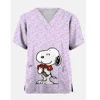 Nurse Uniform Women Short Sleeve Snoopy print Working Uniform Pocket Blouse Scrubs Tops Nursing Medical Uniforms Accessories 2