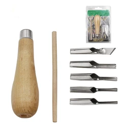 7 in 1 Carving Tool Practical Engraving Knives Set DIY Portable ABS LInoleum Cutter Art Supplies Ergonomic School Engraving
