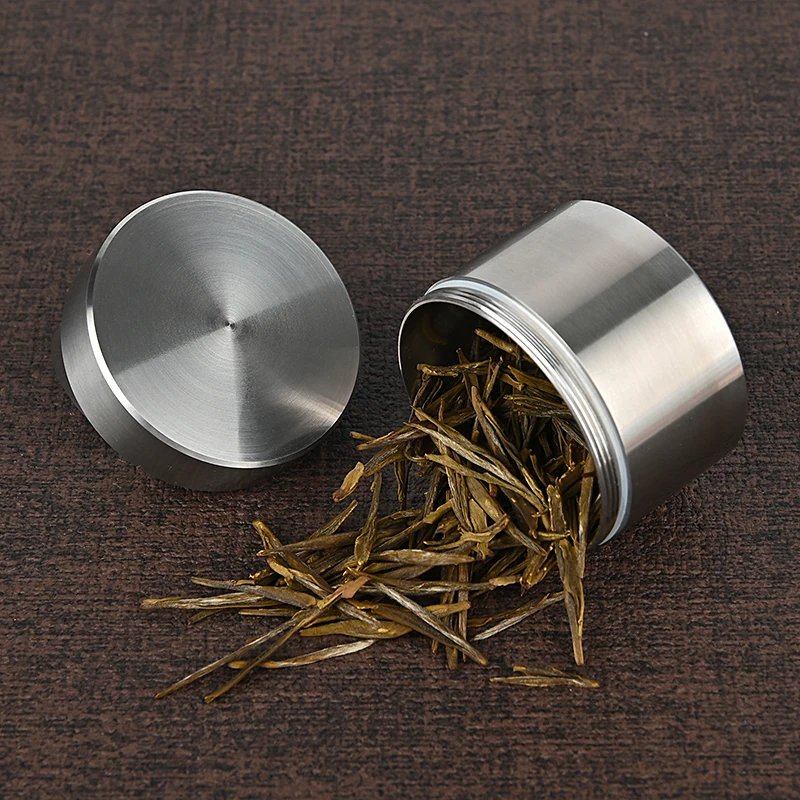 Waterproof Seal Tank Tea Pill Coffee Container Stainless Steel Jar Storage Boxes Emergency Storage Bottles 10ML 25ML 50ML