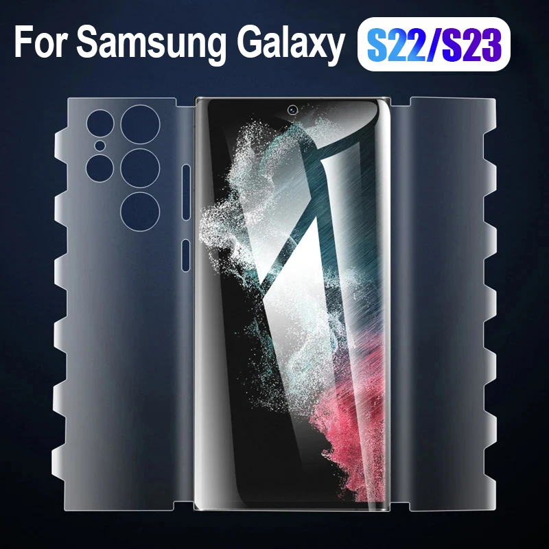 Full Body Cover Hydrogel Film for Samsung S22 S23 Screen Protector Front Back Side Butterfly Films For Galaxy S22+ S23+ Ultra