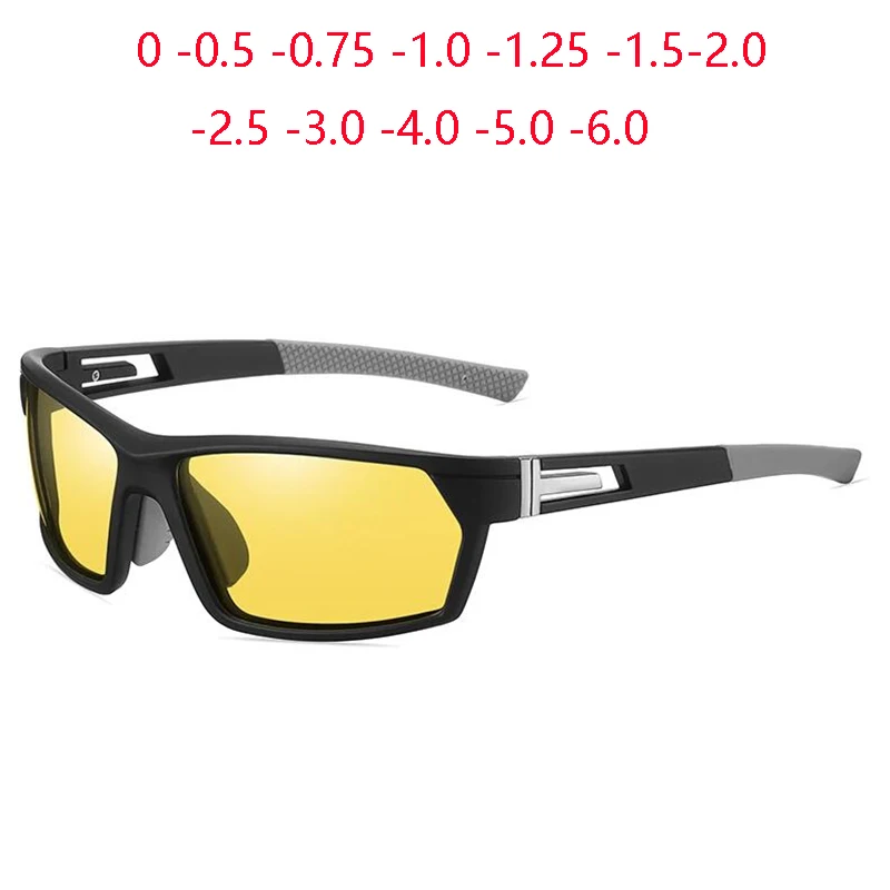 0 -0.5 -0.75 To -6.0 Sport Driving Anti-Glare Nearsighted Sunglasses With Diopters Night Vision Lenses Prescription Sun Glasses