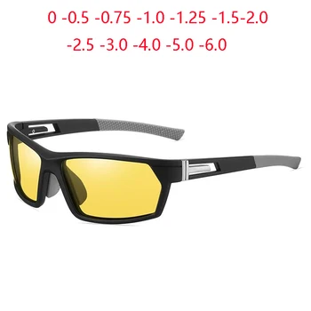 0 -0.5 -0.75 To -6.0 Sport Driving Anti-Glare Nearsighted Sunglasses With Diopters Night Vision Lenses Prescription Sun Glasses