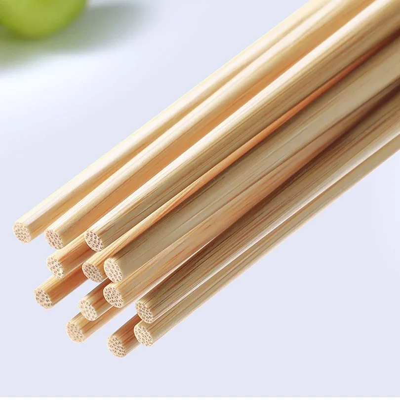 Eco-Friendly Bamboo Chopsticks Set, Unpainted & Wax-Free, Mold-Resistant, Anti-Slip Design (5/10 Pairs)