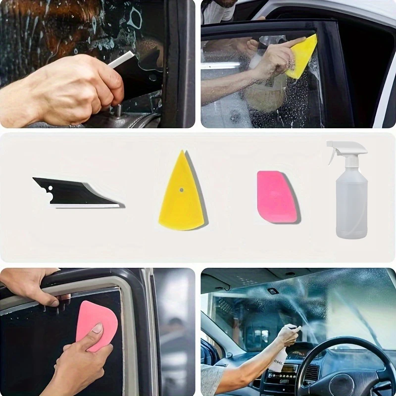 Car Window Tint Application Tools Kit Glass Protective Film Installing Tool Film Squeegee Auto Vinyl Wrap Installation Kit vinyl squeegee window tinting squeegee automotive film tools window tint squeegee