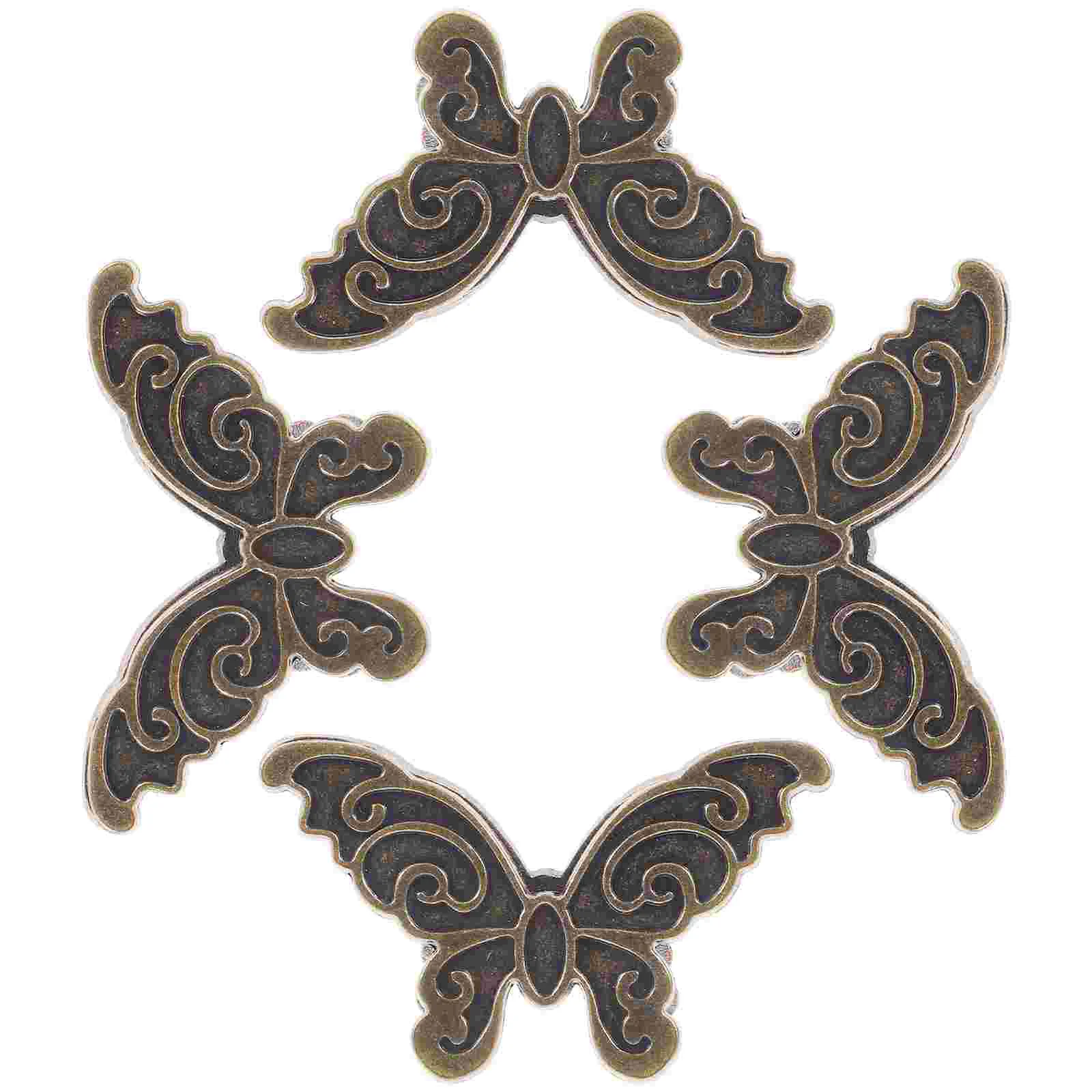 4 Pcs Clip Ins Butterfly Clips for Paper Photo Folder Name Cards Bill Clamp Journal Office