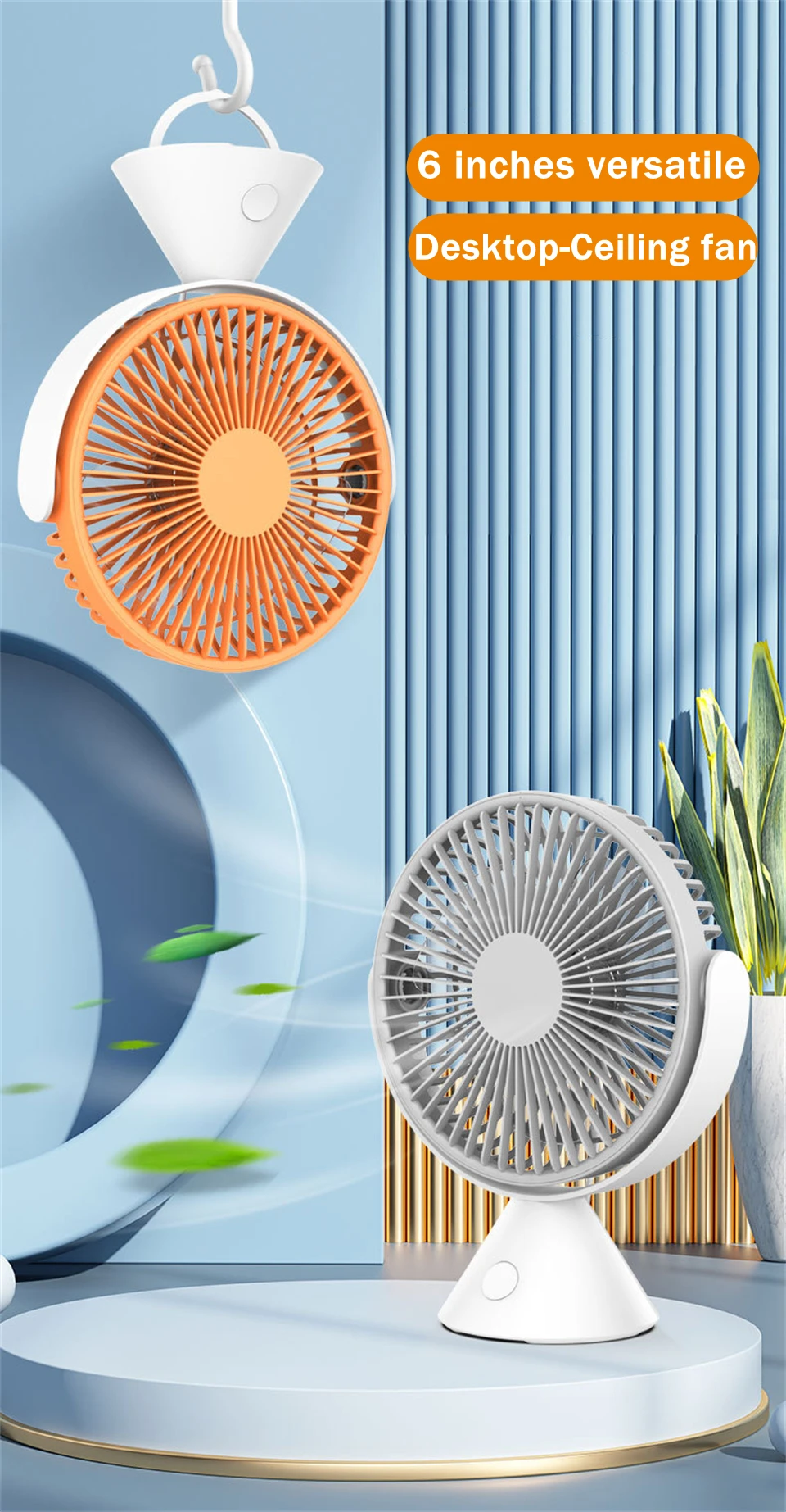 Xiaomi USB Rechargeable 4000mAh Battery Operated Wireless Air Cooling Table Fan description image