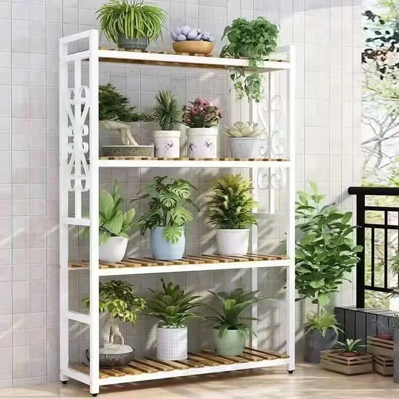 Display Metal Plant Shelf Rack Tiered Outdoor Square Universal Plant Shelf Rack Flowers Luxury Bitki Rafları Garden Furniture