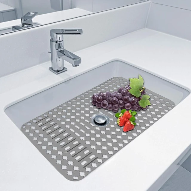 Silicone Sink Draining Mat, Cuttable Dish Drying Pads for Kitchen Counter