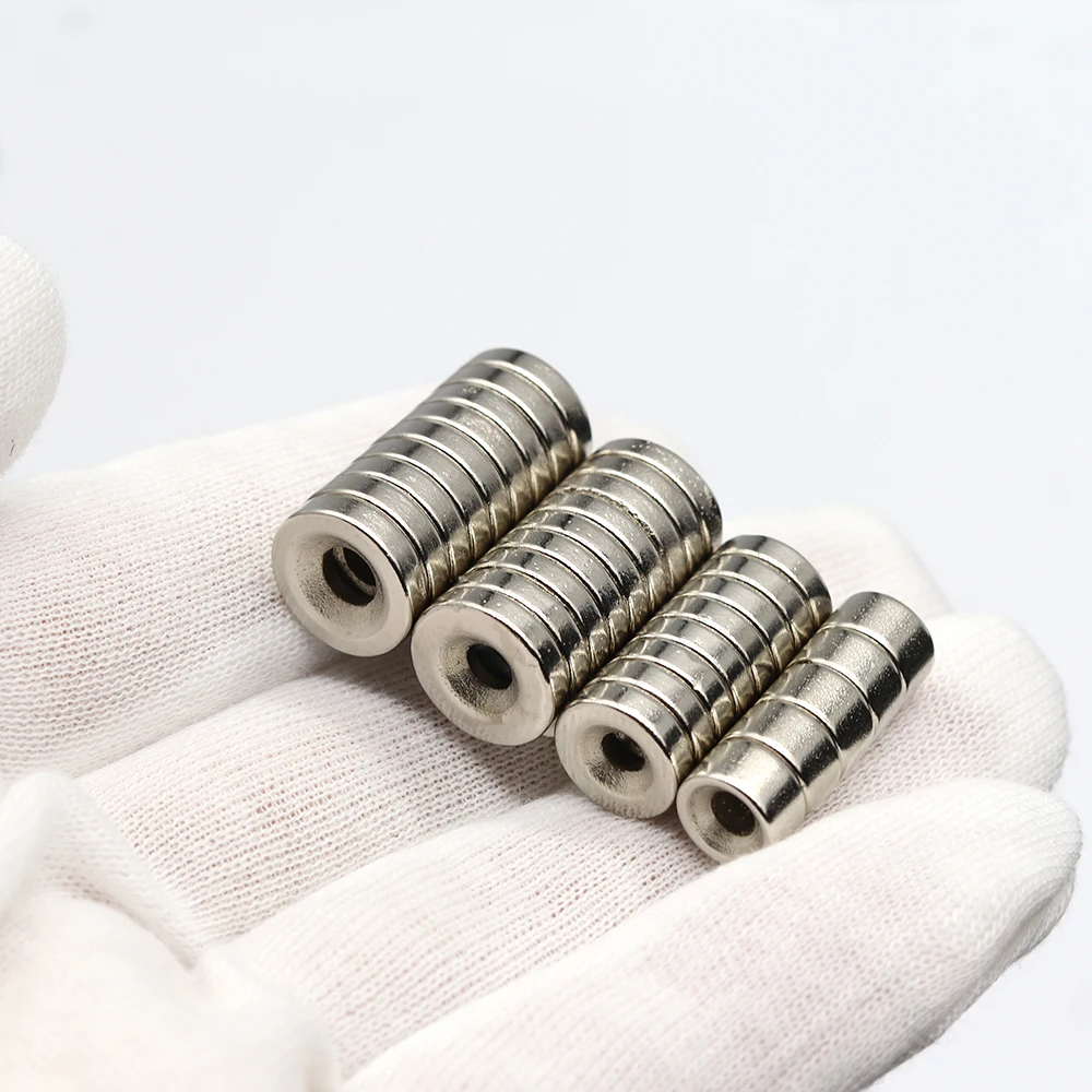 12x3-4mm runder, superstarker Magnet, leistungsstarke Neodym-Magnete N35 mit Löchern, NdFeB-Permanentmagnet, Kühlschrankmagnet – Detail 6