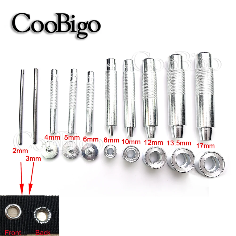3.5-20mm Handmade Metal Eyelets Mold Tool Grommet installation Carbon Steel DIY Tool Leather Craft Accessories 1 Set eyelet punch tool set grommet eyelet kit grommet punch tool grommet tool kit grommet tool eyelet grommet dies