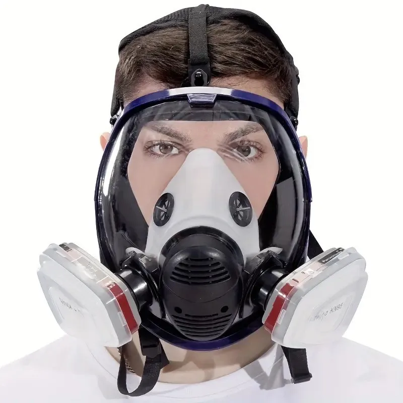 Chemical Gas Mask 6800 Dust Respirator Anti-Fog Full Face Mask Filter For Industrial Acid Gas, Welding Spray Paint Insecticide