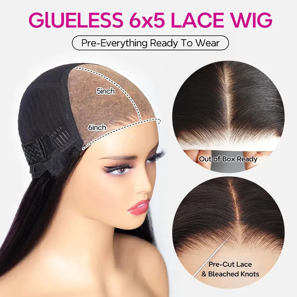 Tinashe Layered Cut Highlight Loose Wave Wig Pre Bleached Human Hair Wigs 200 Density Glueless 6&times;5 HD Lace Closure Wig