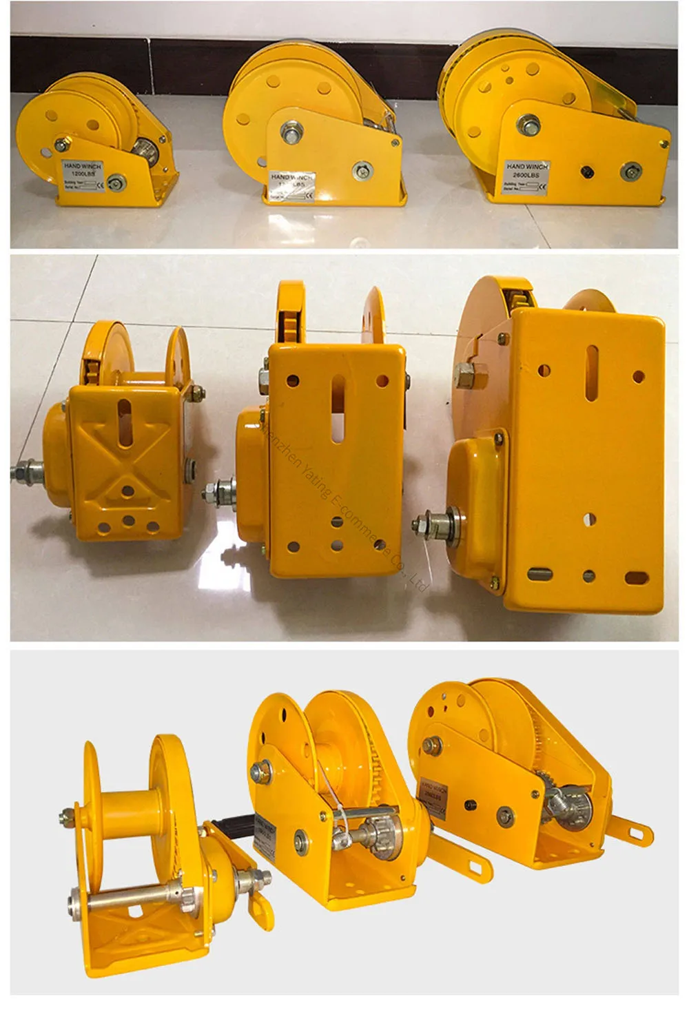 1800LB Portable Traction Hoist, Lifting Crane Hand Cranked Winch, Bidirectional