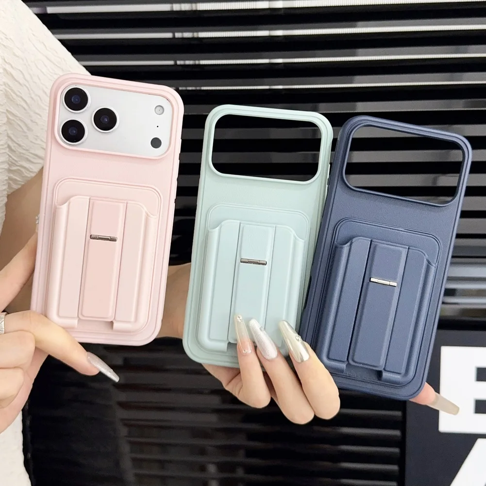 Dual Credit Card Slot Rotating Holder Phone Case with Camera Protection
