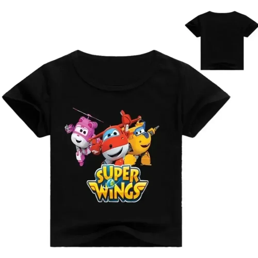 소년 소녀 티셔츠 여름 슈퍼 날개 인쇄 된 Tshirt 어린이 재미 있은 코 튼 ..