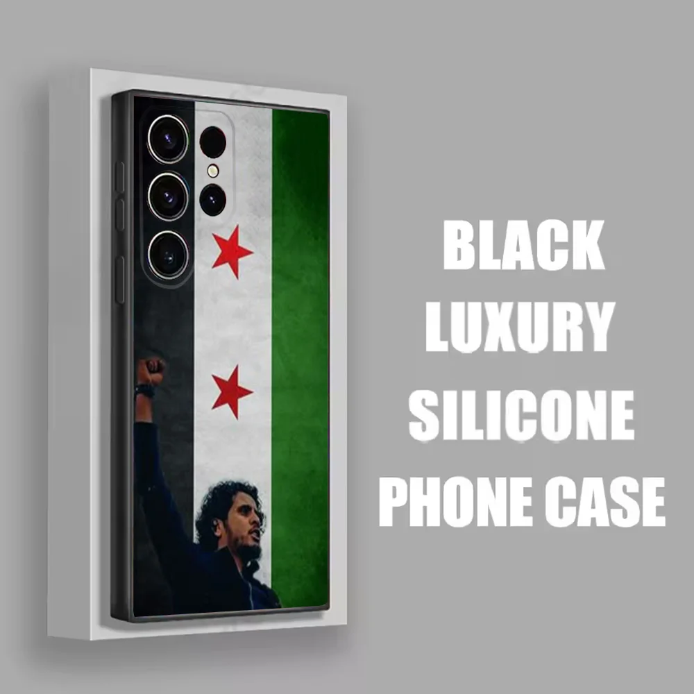 Syrian Revolution Flag Black Soft Shell Phone Case