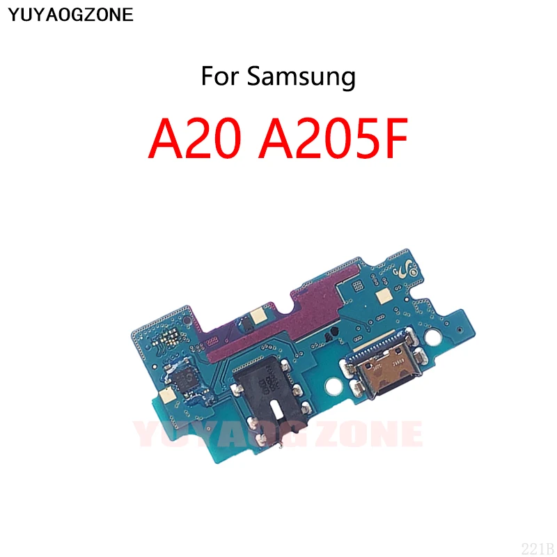 

10 шт./лот для Samsung Galaxy A20 A205F USB-коннектор для док-станции, разъем для разъема, штекер, гибкий кабель, модуль зарядной платы