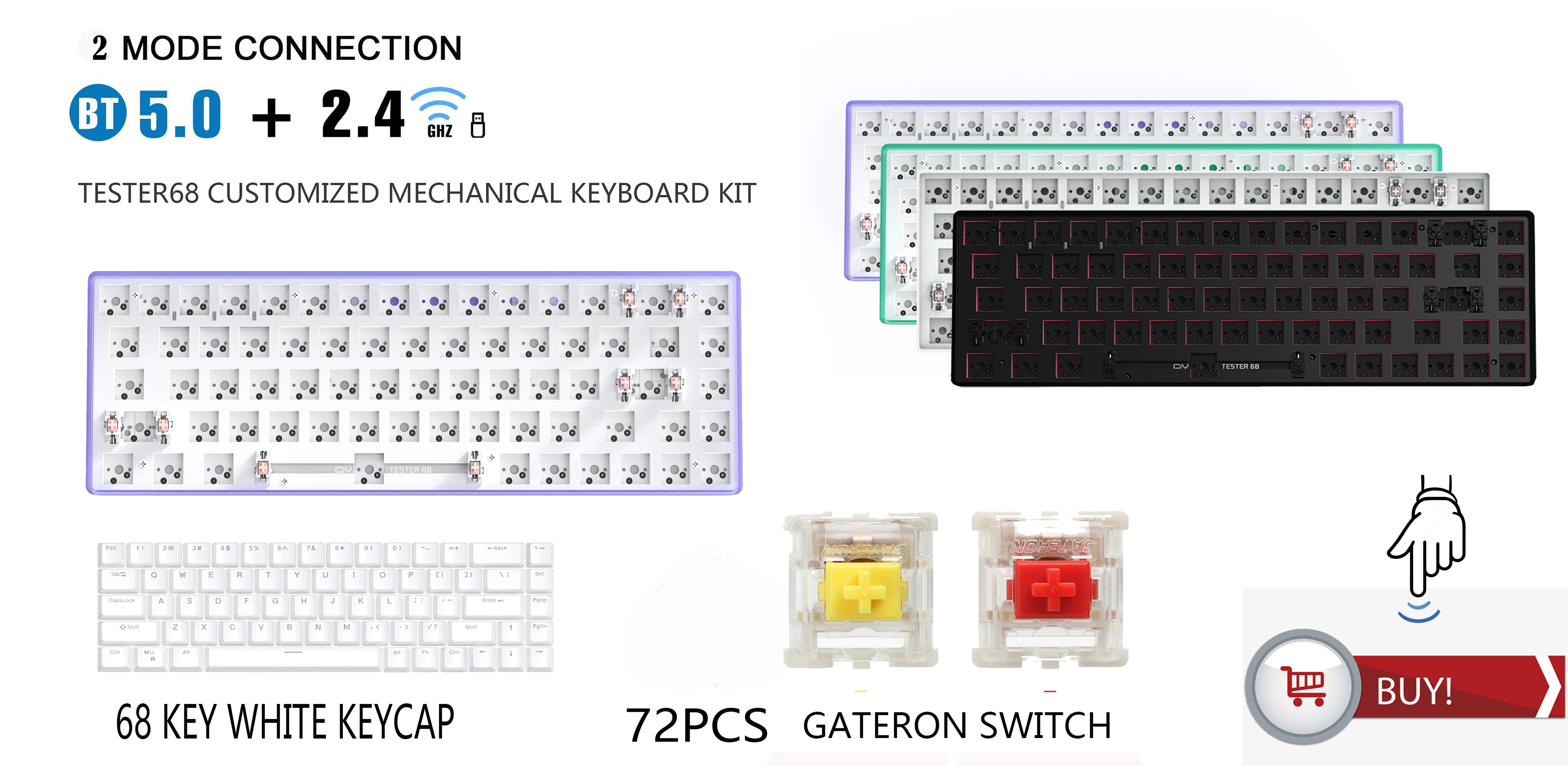 PBT Keycap XDA highly Profile Personalized English Russian Japanese Key cap For Gaming Mechanical Keyboard for Cherry MX Switch white computer keyboard