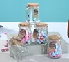 1pc Heat Resistant Milk Glass Bottles Sand Painting Bottle Wood Lid Yogurt Bottles DIY Dessert Orgabizer Kitchen Storage 1