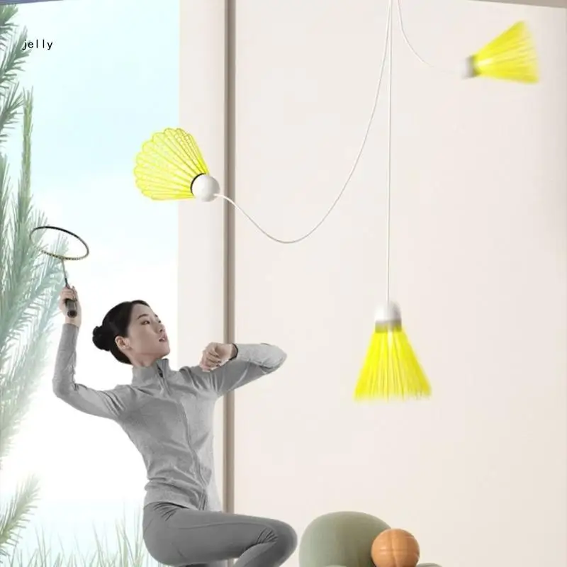 448C Professional Badminton Trainer Self Study Practice Stretch Badminton Rebounds Training Single Accompanying Exercise Tool