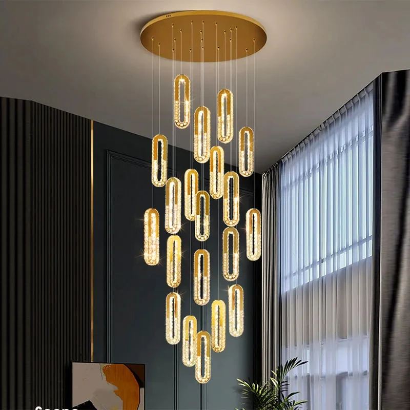 

Современные декоративные хрустальные светодиодные светильники, подвесные лампы для гостиной, светодиодная Люстра для столовой, подвесное освещение для помещений