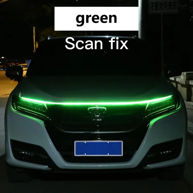 RXZ LED Daytime Running Light Scan Starting Car Hood Decorative Lights DRL Auto Engine Hood Guide Decorative Ambient Lamp 12V - Image 10