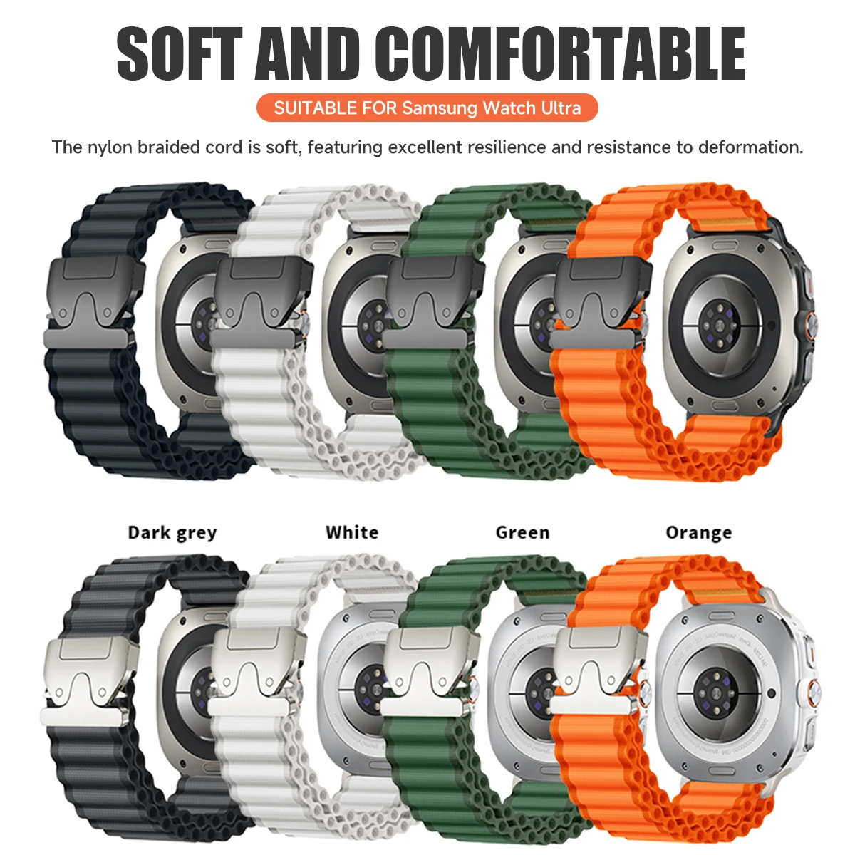 New Nylon Breathable Sports Band with Parachute Buckle