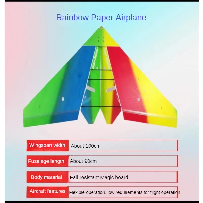DIY RC Airplane Magic Board Paper Aircraft with 1m Wingspan, Triangle Wing Glider for Remote Control Flying 4