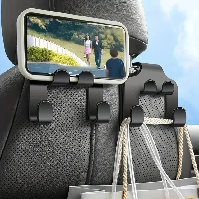 Universal Car Back Seat Hanging Storage Mobile Phone Stand Lazy Rear Seat Phone Headrest Stand Portable Car Back Seat Hook Stand 1