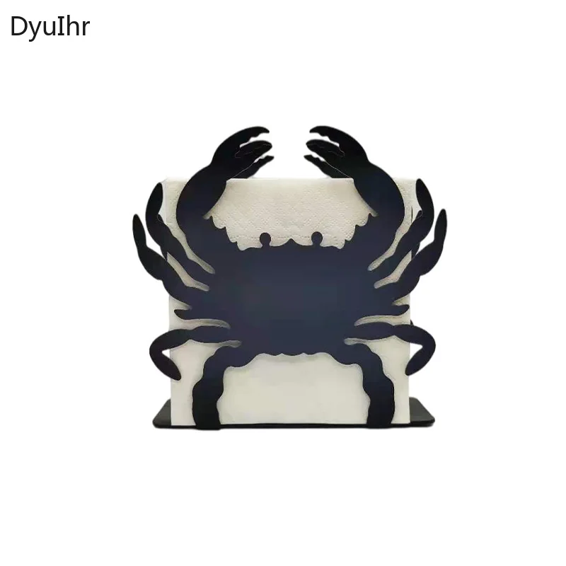 DyuIhr metal hollow design abstract Crab paper towel holder vertical paper  towel seat hotel restaurant napkin holder storage box