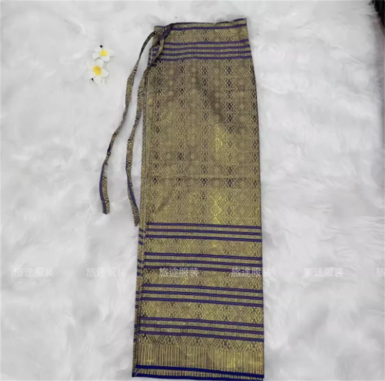 Thai Myanmar clothing half body high waisted long skirt