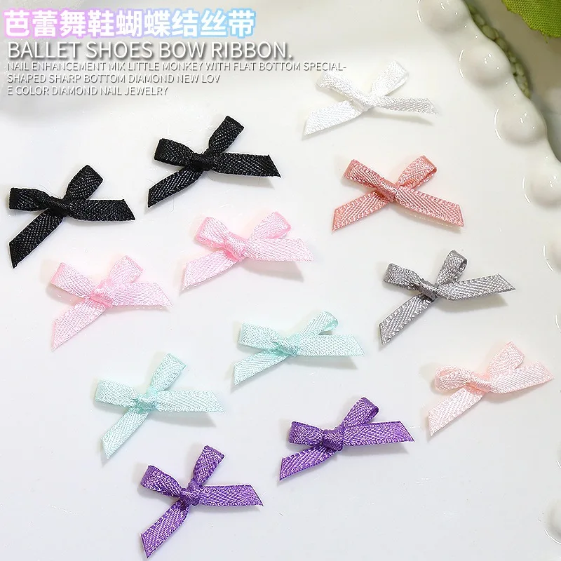 

10pcs 3D Bow Ribbon Nail Art Decorations Color Celour Bow Nail Parts DIY Nail Art Rhinestones Nail Charms Jewelry For Manicure