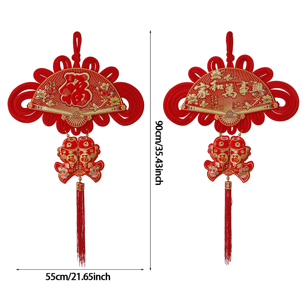 Yirtree 12PCS Chinese New Year Ornament Chinese Lucky Mini Hanging Pendants  Spring Festival Red Pendants Traditional for 2023 Chinese Spring Festival