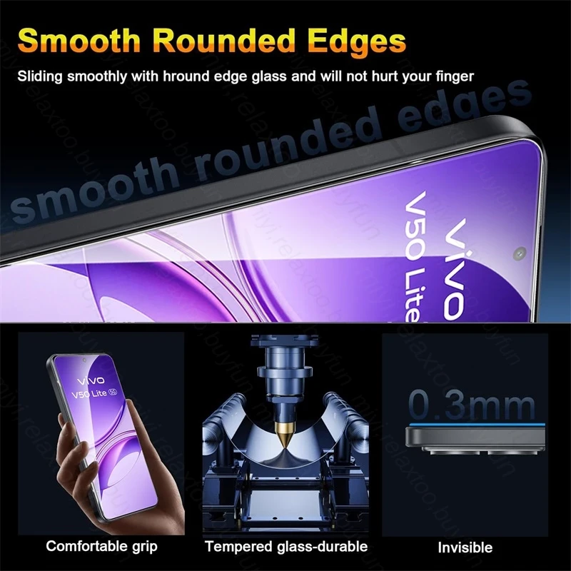 Crystal Clear Tempered Glass Screen Protector - Explosion-Proof Film, 4-Pack