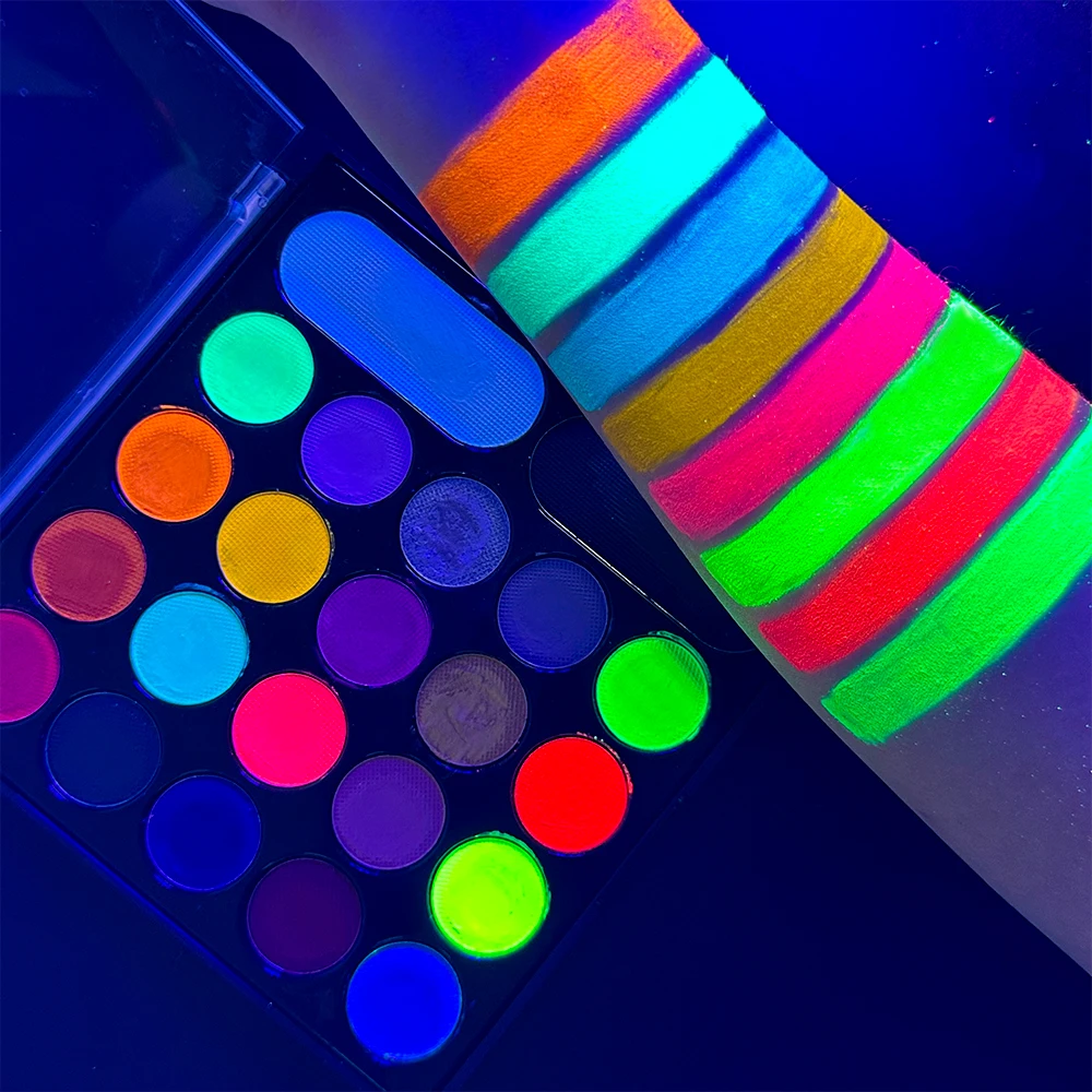 22 Color Face Body Painting Kit for Kids Adults,Face Paint Makeup Palette with Brush,Halloween Carnival Artist Cosplay Art Party 6
