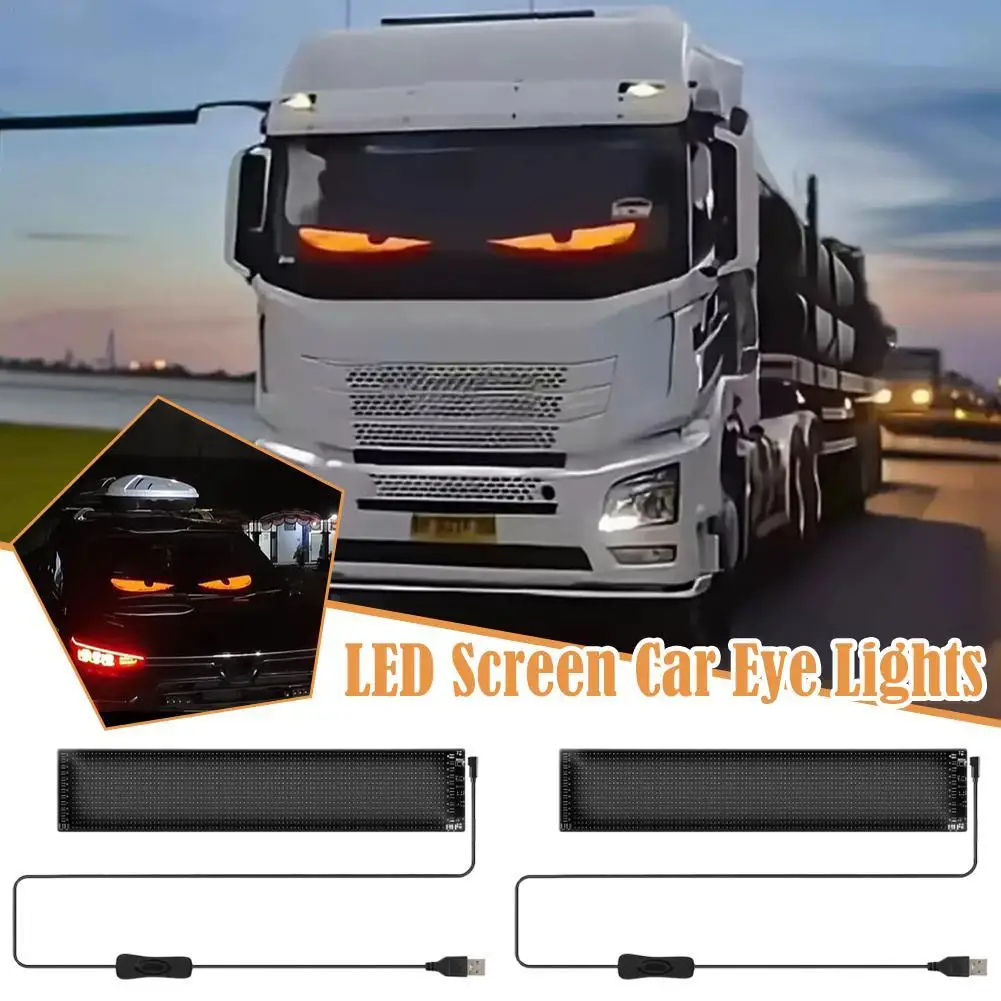 Display LED Flessibile 200cm "Occhi Del Diavolo" Per Auto E Camion - Ultra Sottile, Morbido E Portatile